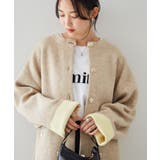 ゴールドボタン裏配色ニットカーディガン | RANAN | 詳細画像23 