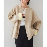 ゴールドボタン裏配色ニットカーディガン | RANAN | 詳細画像24 