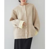 ゴールドボタン裏配色ニットカーディガン | RANAN | 詳細画像26 