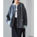 ゴールドボタン裏配色ニットカーディガン | RANAN | 詳細画像3 