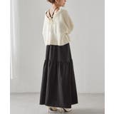 アイボリー/ブラック | シャギーニット×キャミワンピースセット | RANAN