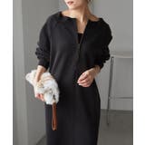 裏起毛ハーフジップワンピース | RANAN | 詳細画像1 