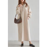 アイボリー | 裏起毛ハーフジップワンピース | RANAN