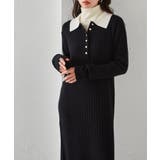 ポロカラーリブニットワンピース | RANAN | 詳細画像12 