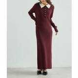 ポロカラーリブニットワンピース | RANAN | 詳細画像18 