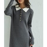 ポロカラーリブニットワンピース | RANAN | 詳細画像3 