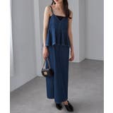 デニムペプラムキャミワンピース | RANAN | 詳細画像1