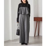 ブラック | ツイードフリルサロペット | RANAN