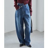 ネイビー | クロスウエストカーブデニム | RANAN