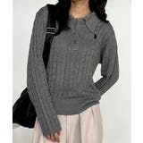 <U.S.P>刺繍長袖ケーブルポロニット | RANAN | 詳細画像11