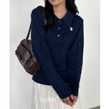 <U.S.P>刺繍長袖ケーブルポロニット | RANAN | 詳細画像21