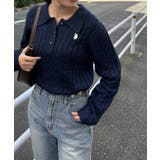 ＜Ｕ．Ｓ．Ｐ＞刺繍長袖ケーブルポロニット | RANAN | 詳細画像27 