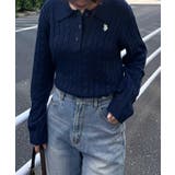 ＜Ｕ．Ｓ．Ｐ＞刺繍長袖ケーブルポロニット | RANAN | 詳細画像29 