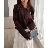 <U.S.POLO ASSN.>刺繍長袖ケーブルポロニット | RANAN | 詳細画像45