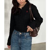 <U.S.P>刺繍長袖ケーブルポロニット | RANAN | 詳細画像5