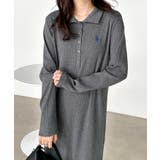 ＜Ｕ．Ｓ．Ｐ＞ポロ衿長袖リブワンピース | RANAN | 詳細画像1 