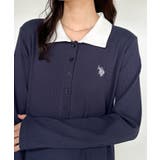 ＜Ｕ．Ｓ．Ｐ＞ポロ衿長袖リブワンピース | RANAN | 詳細画像16 