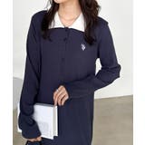 ネイビー | ＜Ｕ．Ｓ．Ｐ＞ポロ衿長袖リブワンピース | RANAN