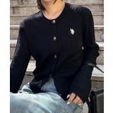 ＜U.S.POLO ASSN.＞ゴールドボタン刺繍ケーブルニットカーディガン | RANAN | 詳細画像33 