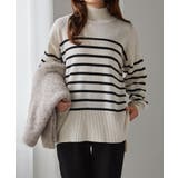 ハイネックワイドリブ使いカラーニットチュニック | RANAN | 詳細画像11 