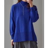 ハイネックワイドリブ使いカラーニットチュニック | RANAN | 詳細画像14 