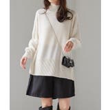 ハイネックワイドリブ使いカラーニットチュニック | RANAN | 詳細画像2 