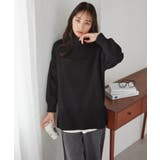 ハイネックワイドリブ使いカラーニットチュニック | RANAN | 詳細画像20 