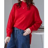 ハイネックワイドリブ使いカラーニットチュニック | RANAN | 詳細画像24 