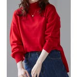 ハイネックワイドリブ使いカラーニットチュニック | RANAN | 詳細画像25 