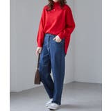 ハイネックワイドリブ使いカラーニットチュニック | RANAN | 詳細画像27 