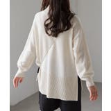 ハイネックワイドリブ使いカラーニットチュニック | RANAN | 詳細画像4 