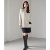 ハイネックワイドリブ使いカラーニットチュニック | RANAN | 詳細画像6 