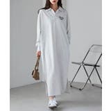 オートミール | バックプリントポロ襟裏毛ワンピース | RANAN