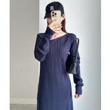 アシメネックリブワンピース | RANAN | 詳細画像15 