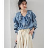 ビッグカラーフリルデニムブラウス | RANAN | 詳細画像2