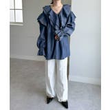 ビッグカラーフリルデニムブラウス | RANAN | 詳細画像22 