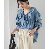 ビッグカラーフリルデニムブラウス | RANAN | 詳細画像3