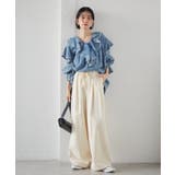 ビッグカラーフリルデニムブラウス | RANAN | 詳細画像6