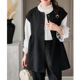 【2点セット】ペプラムギャザーベストセットアップ | RANAN | 詳細画像4 