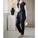 【2点セット】ペプラムギャザーベストセットアップ | RANAN | 詳細画像6 