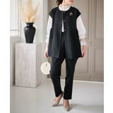 【2点セット】ペプラムギャザーベストセットアップ | RANAN | 詳細画像7 