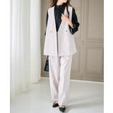 ベージュ | 【2点セット】バックフリルベストセットアップ | RANAN