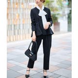 ＜2点セット＞ノーカラーペプラムパンツスーツ | RANAN | 詳細画像12 