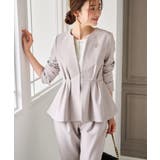 ＜2点セット＞ノーカラーペプラムパンツスーツ | RANAN | 詳細画像17 