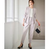 ＜2点セット＞ノーカラーペプラムパンツスーツ | RANAN | 詳細画像19 