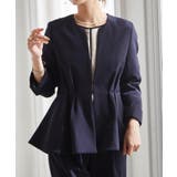 ＜2点セット＞ノーカラーペプラムパンツスーツ | RANAN | 詳細画像21 