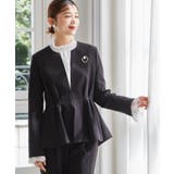 ＜2点セット＞ノーカラーペプラムパンツスーツ | RANAN | 詳細画像3 