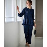 【2点セット】バックパール調ペプラムチュニックセットアップ | RANAN | 詳細画像3 