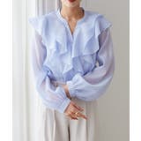 ラッフルフリルシアーキーネックブラウス | RANAN | 詳細画像16