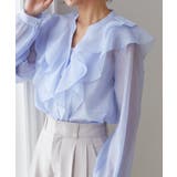 ラッフルフリルシアーキーネックブラウス | RANAN | 詳細画像17